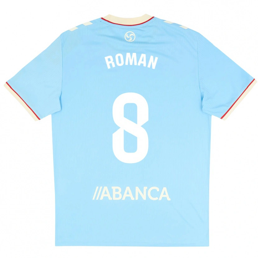 Danxen Heren Miguel Román #8 Hemelsblauw Wit Rood Thuisshirt Thuistenue 2026/27 T-Shirt België