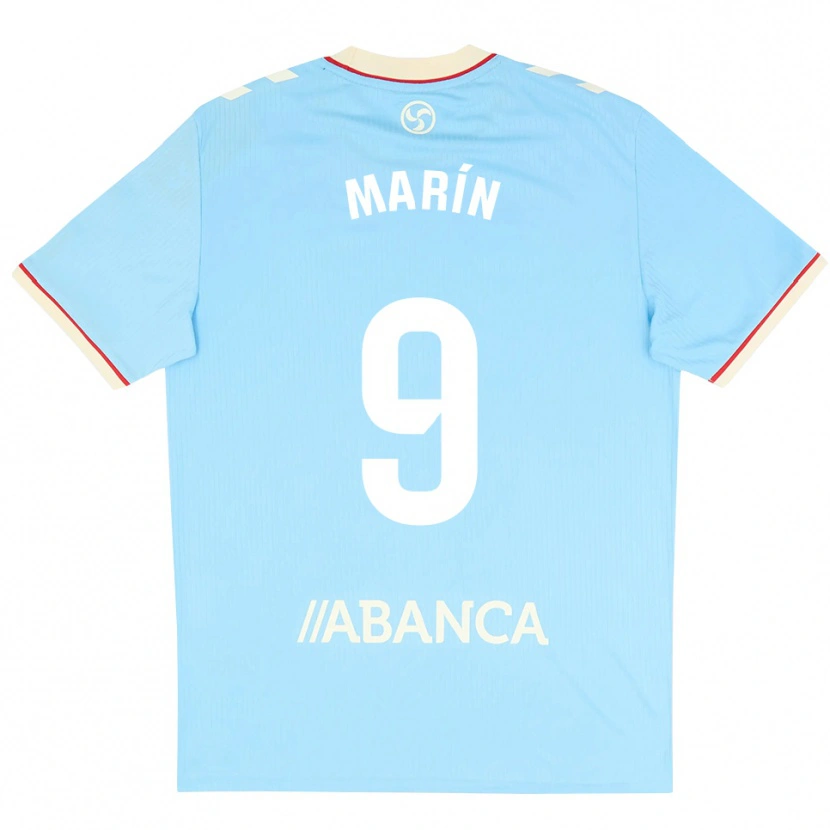 Danxen Heren Álvaro Marín #9 Hemelsblauw Wit Rood Thuisshirt Thuistenue 2026/27 T-Shirt België
