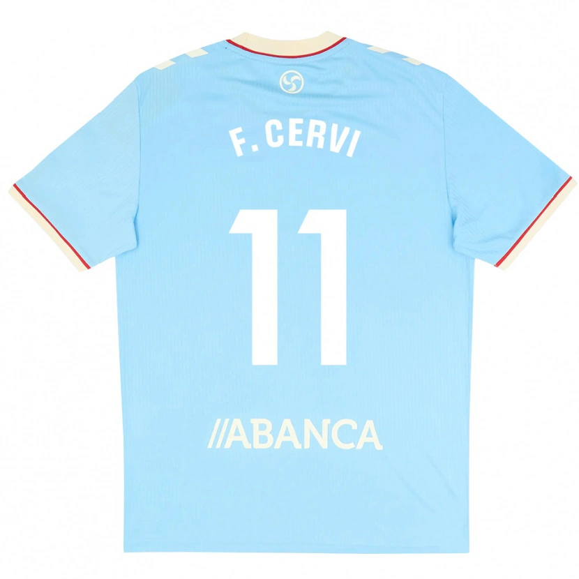 Danxen Heren Franco Cervi #11 Hemelsblauw Wit Rood Thuisshirt Thuistenue 2026/27 T-Shirt België