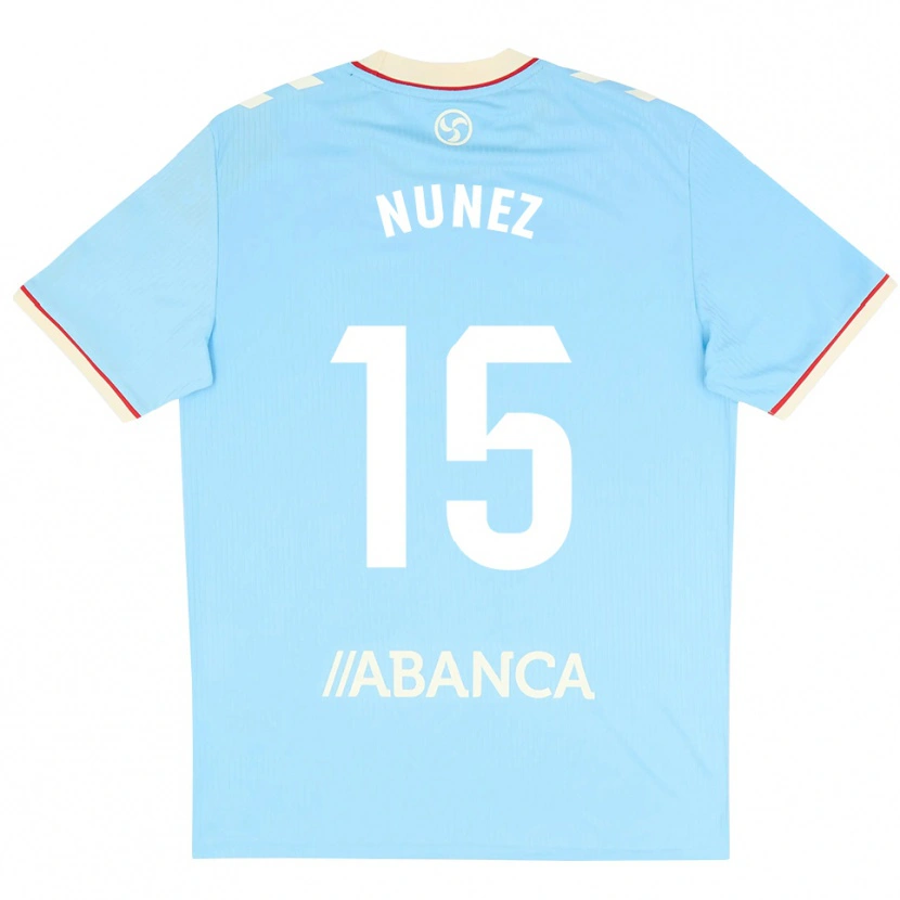 Danxen Heren Álvaro Núñez #15 Hemelsblauw Wit Rood Thuisshirt Thuistenue 2026/27 T-Shirt België