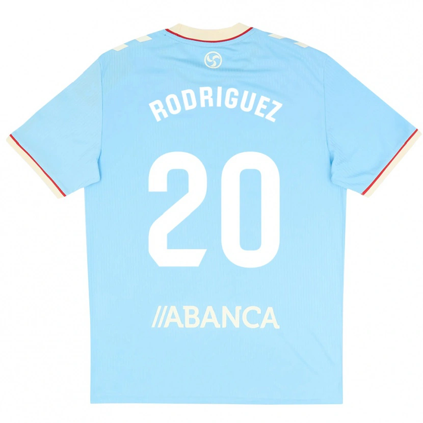 Danxen Heren Javi Rodríguez #20 Hemelsblauw Wit Rood Thuisshirt Thuistenue 2026/27 T-Shirt België