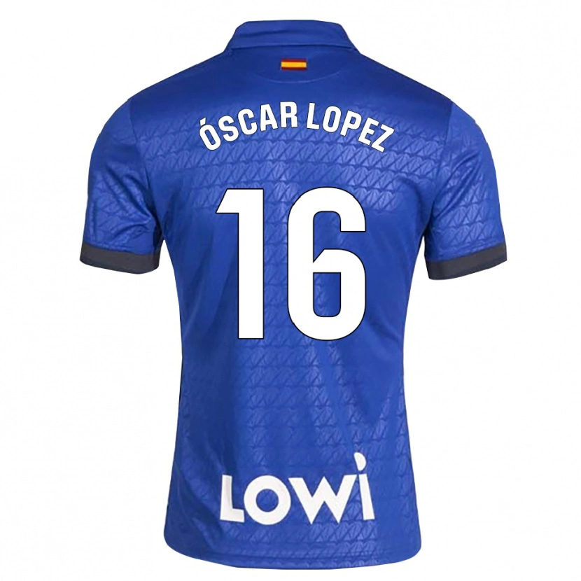 Danxen Heren Óscar López #16 Blauw Wit Zwart Thuisshirt Thuistenue 2026/27 T-Shirt België