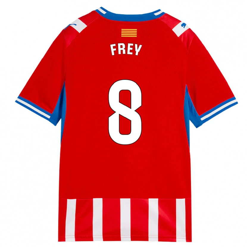 Danxen Heren Darío Frey #8 Rood Wit Hemelsblauw Thuisshirt Thuistenue 2026/27 T-Shirt België