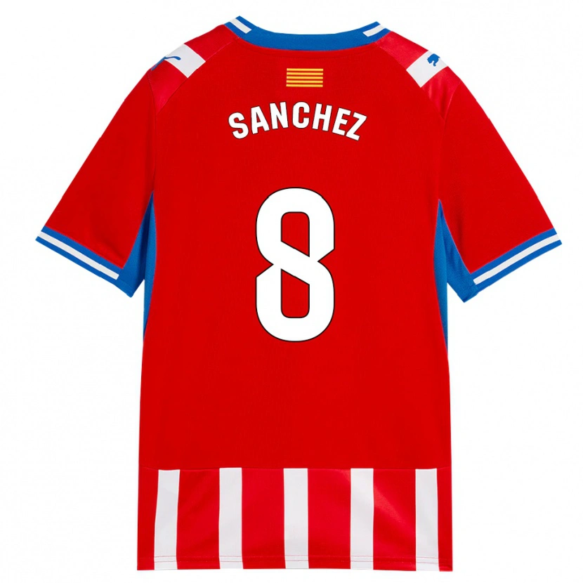 Danxen Heren Miguel Ángel Sánchez #8 Rood Wit Hemelsblauw Thuisshirt Thuistenue 2026/27 T-Shirt België