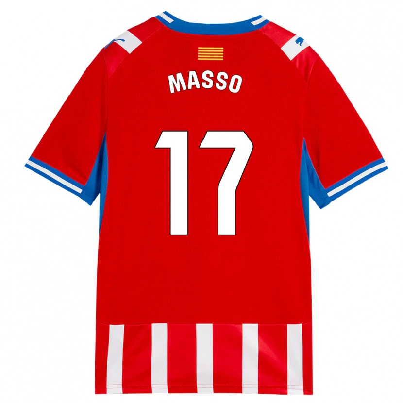Danxen Heren Ainoa Massó #17 Rood Wit Hemelsblauw Thuisshirt Thuistenue 2026/27 T-Shirt België
