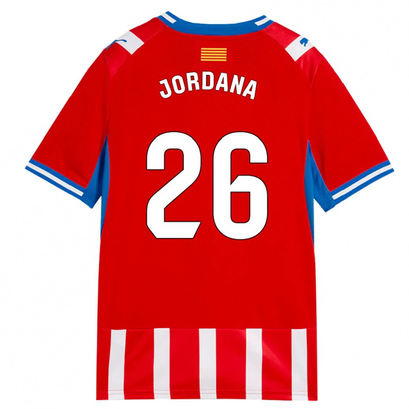 Danxen Heren Gibert Jordana #26 Rood Wit Hemelsblauw Thuisshirt Thuistenue 2026/27 T-Shirt België