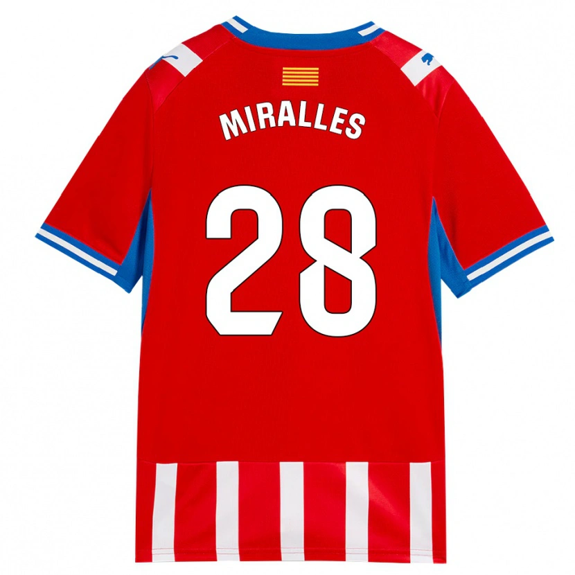 Danxen Heren Diego Miralles #28 Rood Wit Hemelsblauw Thuisshirt Thuistenue 2026/27 T-Shirt België