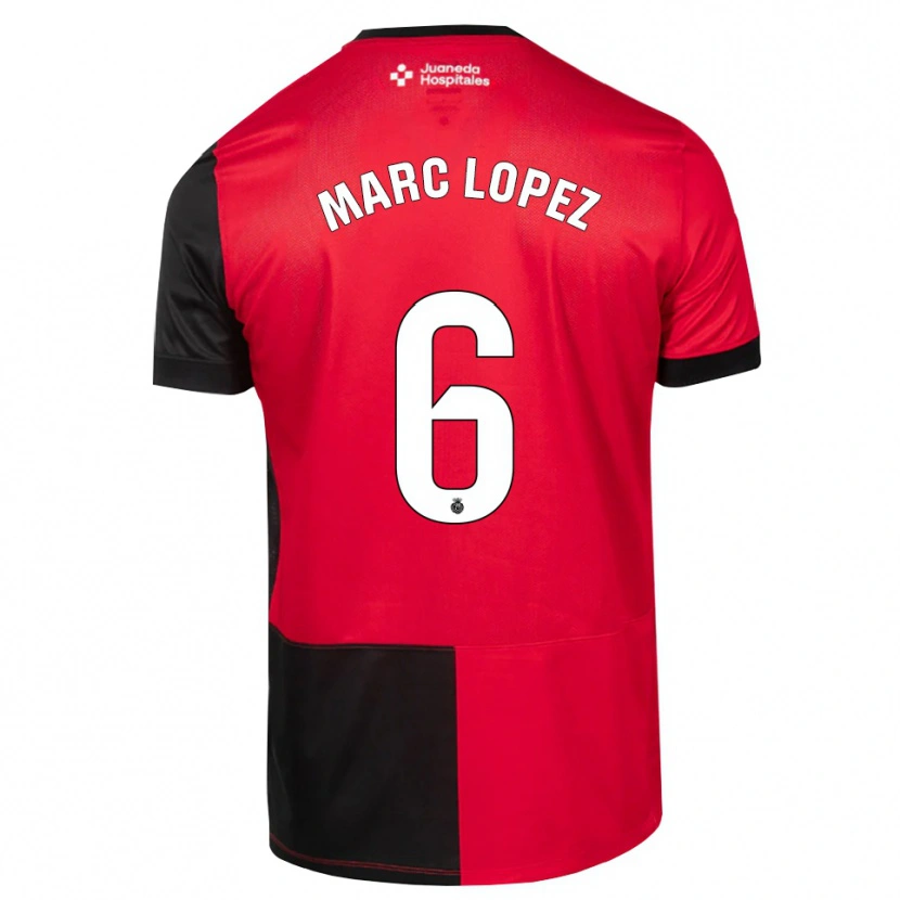 Danxen Heren Marc López #6 Zwart Rood Wit Thuisshirt Thuistenue 2026/27 T-Shirt België