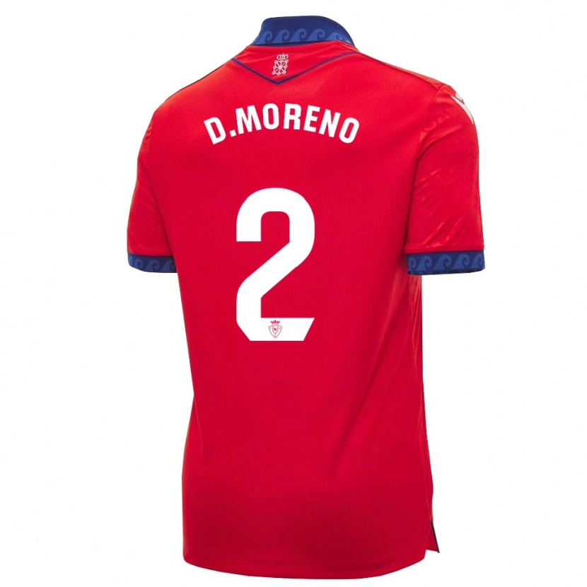 Danxen Heren Diego Moreno #2 Rood Marineblauw Wit Thuisshirt Thuistenue 2026/27 T-Shirt België