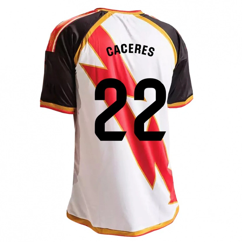 Danxen Heren Daniel Cáceres #22 Zwart Rood Wit Goud Thuisshirt Thuistenue 2026/27 T-Shirt België