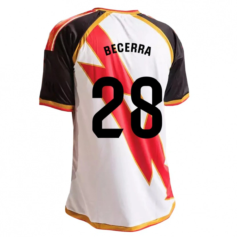 Danxen Heren Samu Becerra #28 Zwart Rood Wit Goud Thuisshirt Thuistenue 2026/27 T-Shirt België