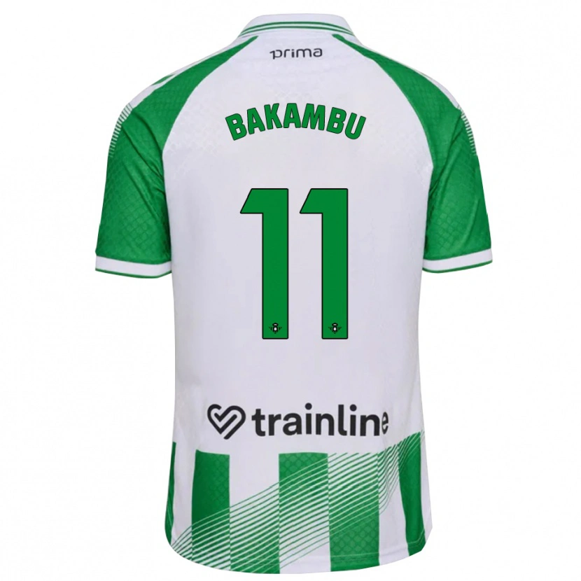 Danxen Heren Cedric Bakambu #11 Lichtgroen Zwart Wit Thuisshirt Thuistenue 2026/27 T-Shirt België