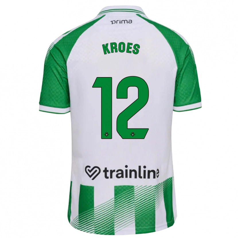Danxen Heren Victor Kroes #12 Lichtgroen Zwart Wit Thuisshirt Thuistenue 2026/27 T-Shirt België
