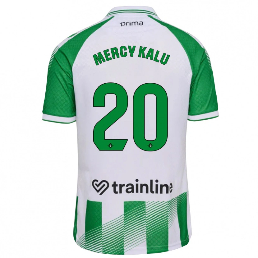Danxen Heren Chinyere Mercy Kalu #20 Lichtgroen Zwart Wit Thuisshirt Thuistenue 2026/27 T-Shirt België