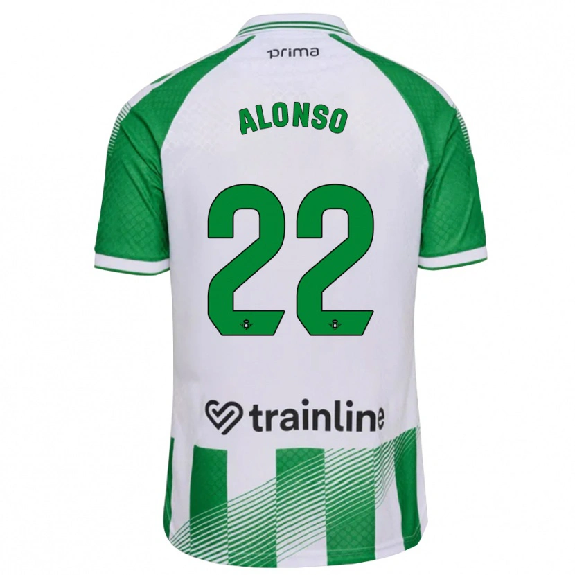 Danxen Heren Borja Alonso #22 Lichtgroen Zwart Wit Thuisshirt Thuistenue 2026/27 T-Shirt België
