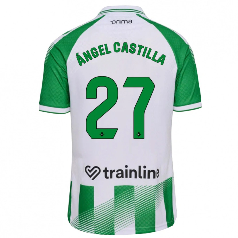 Danxen Heren Miguel Ángel Castilla #27 Lichtgroen Zwart Wit Thuisshirt Thuistenue 2026/27 T-Shirt België