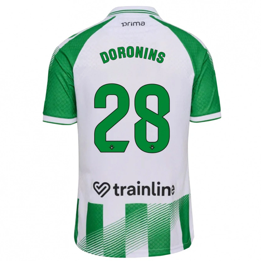 Danxen Heren Nikita Doronins #28 Lichtgroen Zwart Wit Thuisshirt Thuistenue 2026/27 T-Shirt België