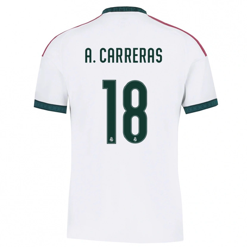 Danxen Heren Álvaro Carreras #18 Donkergroen Wit Rood Thuisshirt Thuistenue 2026/27 T-Shirt België