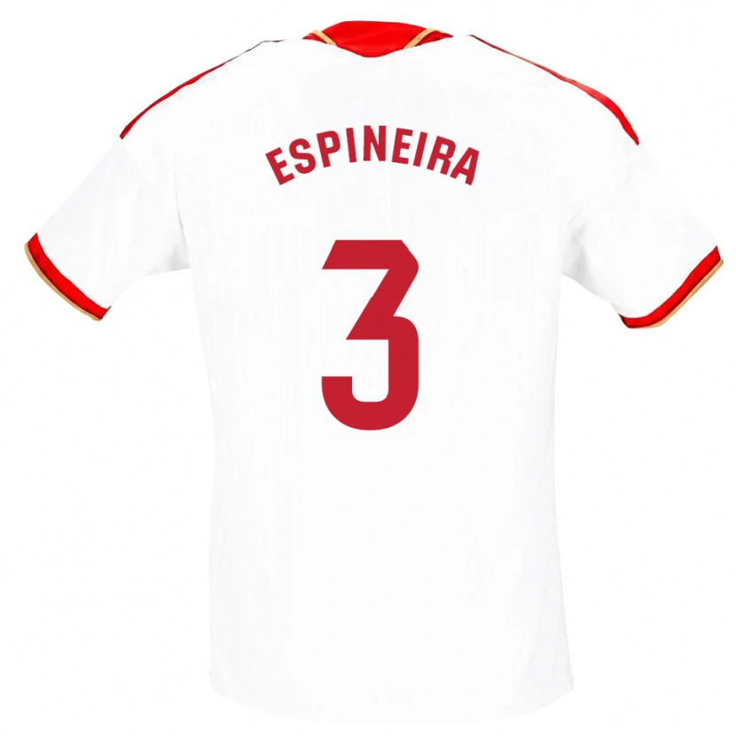 Danxen Heren Alberto Espiñeira #3 Wit Rood Thuisshirt Thuistenue 2026/27 T-Shirt België