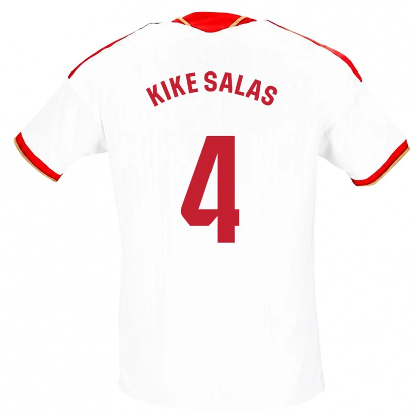 Danxen Heren Kike Salas #4 Wit Rood Thuisshirt Thuistenue 2026/27 T-Shirt België