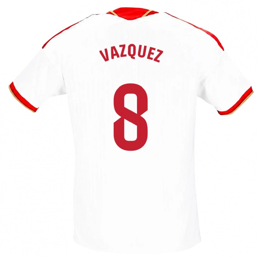Danxen Heren Manolo Vazquez #8 Wit Rood Thuisshirt Thuistenue 2026/27 T-Shirt België