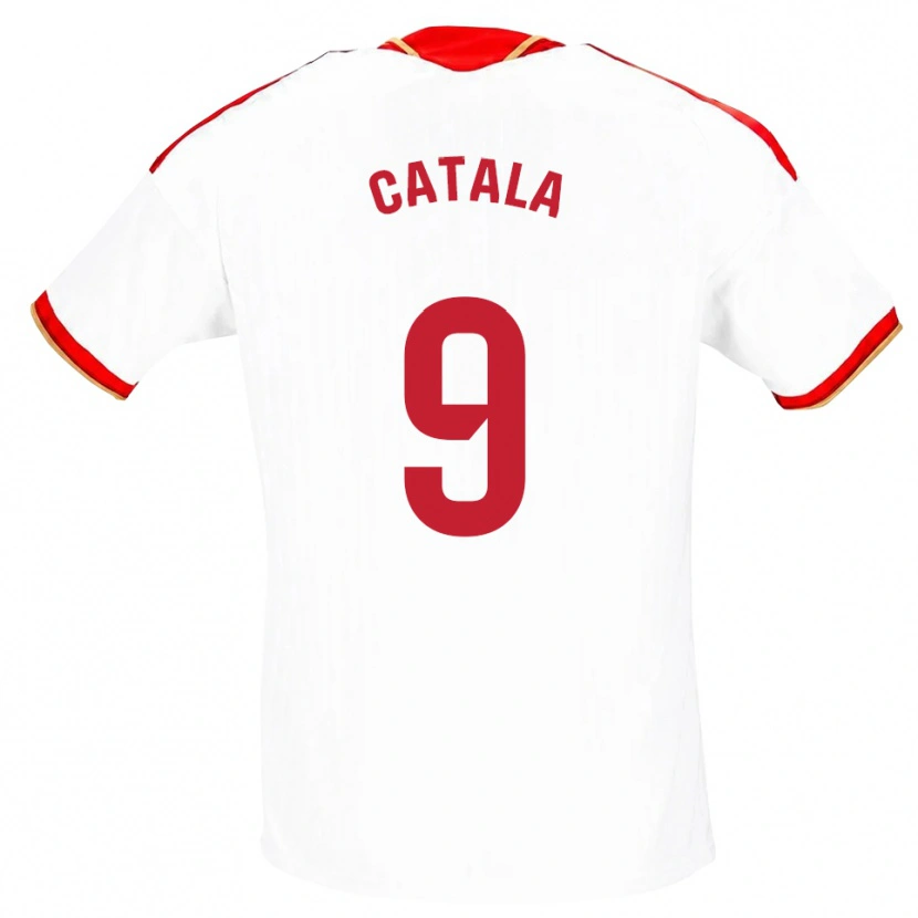 Danxen Heren Rubén Catalá #9 Wit Rood Thuisshirt Thuistenue 2026/27 T-Shirt België