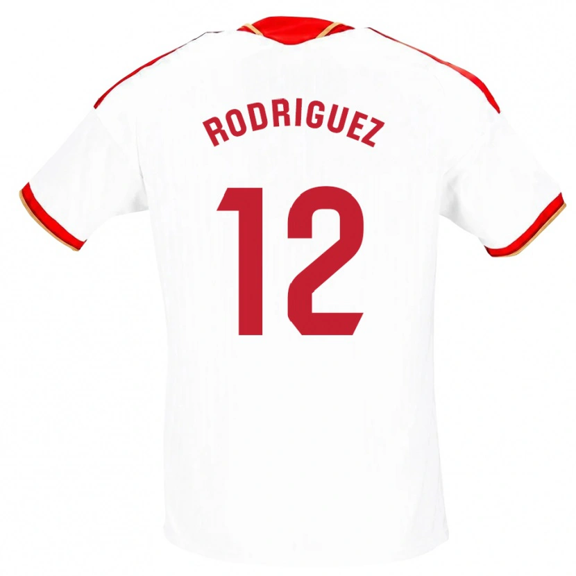 Danxen Heren Lucía María Rodríguez Herrero #12 Wit Rood Thuisshirt Thuistenue 2026/27 T-Shirt België