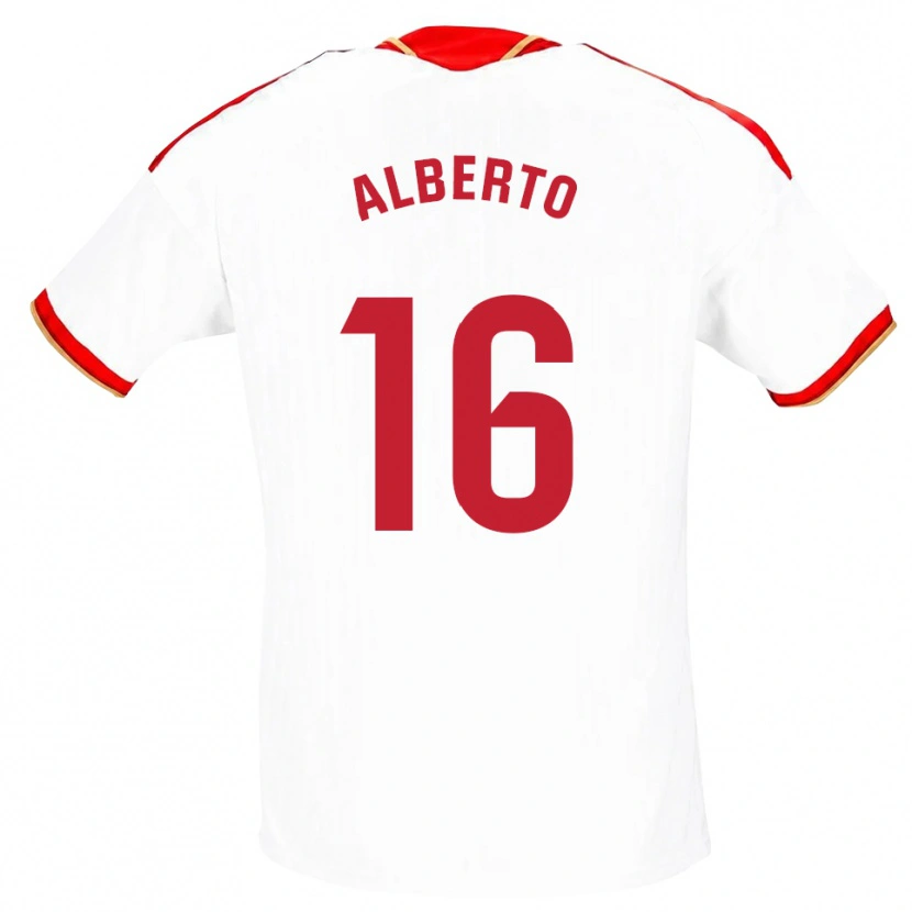 Danxen Heren Alberto González #16 Wit Rood Thuisshirt Thuistenue 2026/27 T-Shirt België