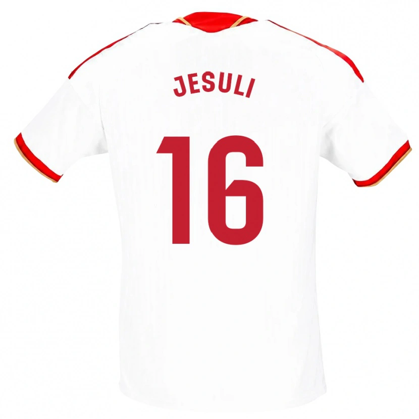 Danxen Heren Jesuli #16 Wit Rood Thuisshirt Thuistenue 2026/27 T-Shirt België