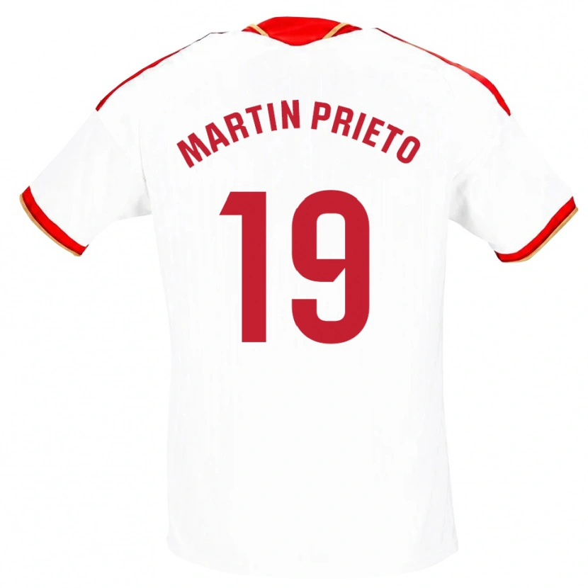 Danxen Heren Cristina Martín-Prieto Gutiérrez #19 Wit Rood Thuisshirt Thuistenue 2026/27 T-Shirt België