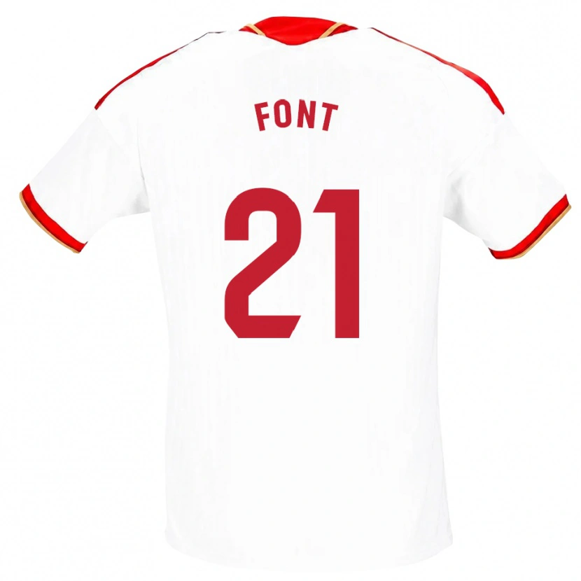 Danxen Heren Jan Font #21 Wit Rood Thuisshirt Thuistenue 2026/27 T-Shirt België