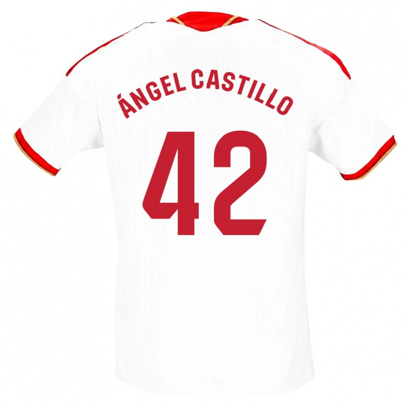 Danxen Heren Manuel Ángel Castillo #42 Wit Rood Thuisshirt Thuistenue 2026/27 T-Shirt België