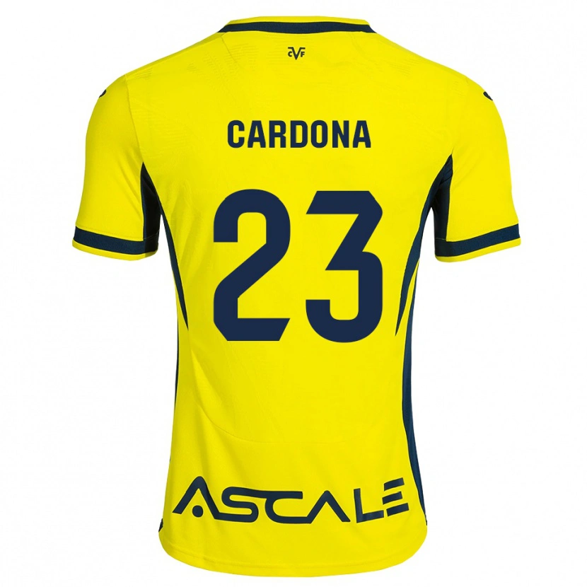 Danxen Heren Sergi Cardona #23 Geel Zwart Rood Thuisshirt Thuistenue 2026/27 T-Shirt België