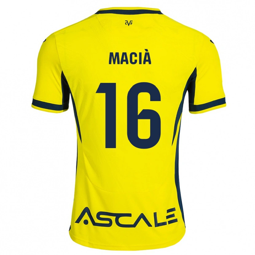 Danxen Heren Carlos Macià #16 Geel Zwart Rood Thuisshirt Thuistenue 2026/27 T-Shirt België