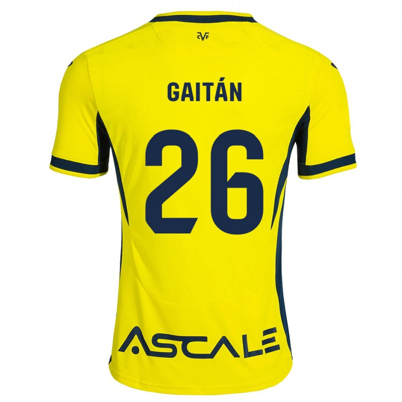 Danxen Heren Joselillo Gaitán #26 Geel Zwart Rood Thuisshirt Thuistenue 2026/27 T-Shirt België