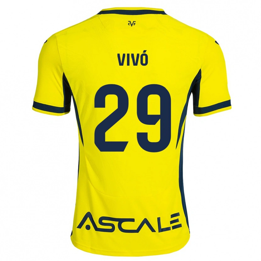 Danxen Heren Adrián Vivó #29 Geel Zwart Rood Thuisshirt Thuistenue 2026/27 T-Shirt België