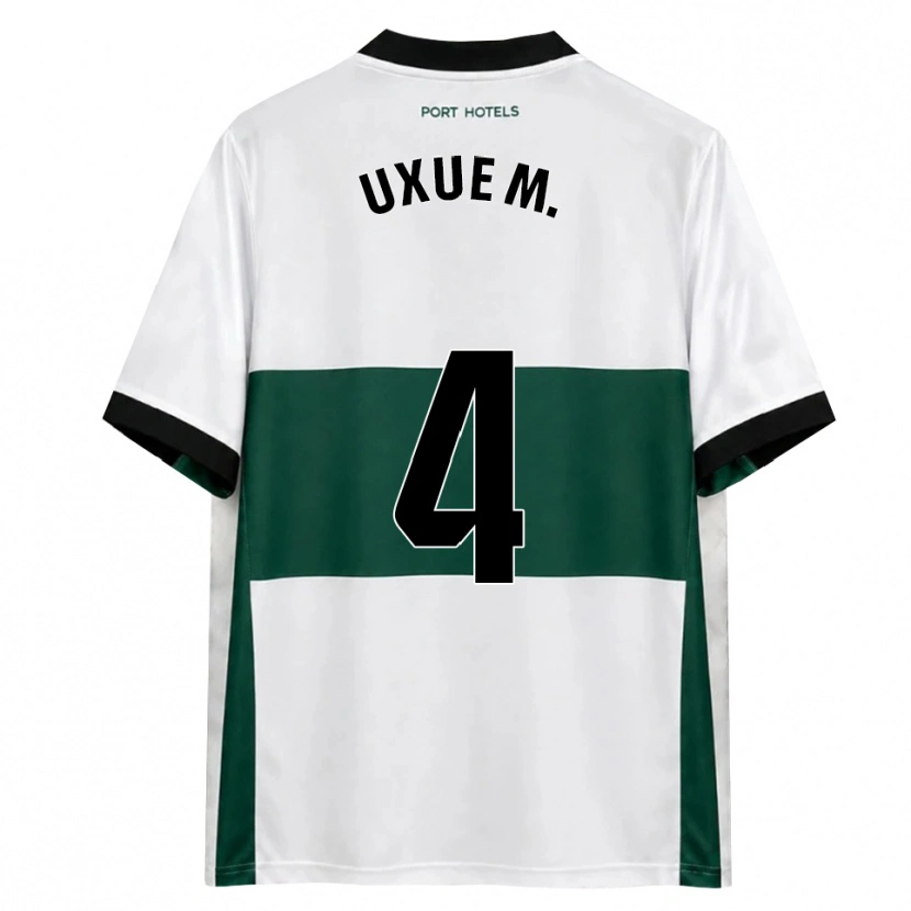 Danxen Heren Uxue Mendia Fernández #4 Groen Wit Rood Thuisshirt Thuistenue 2026/27 T-Shirt België