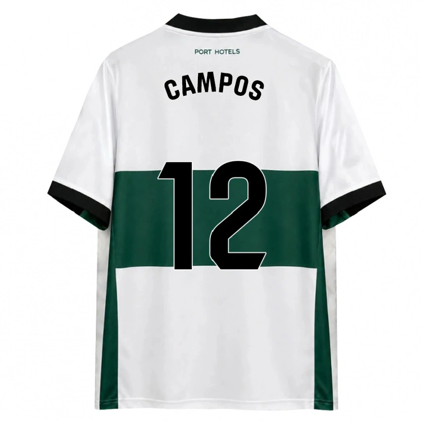 Danxen Heren Álex Campos #12 Groen Wit Rood Thuisshirt Thuistenue 2026/27 T-Shirt België