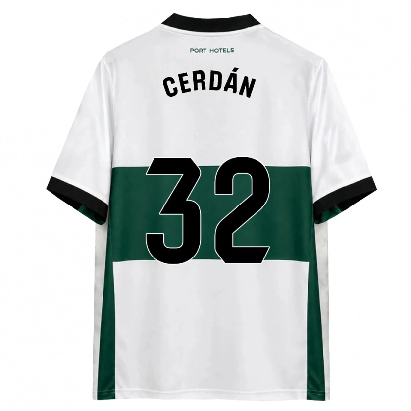 Danxen Heren Pablo Cerdán #32 Groen Wit Rood Thuisshirt Thuistenue 2026/27 T-Shirt België