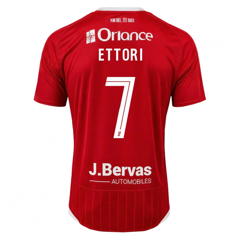 Danxen Heren Yanis Ettori #7 Wit Rood Thuisshirt Thuistenue 2026/27 T-Shirt België