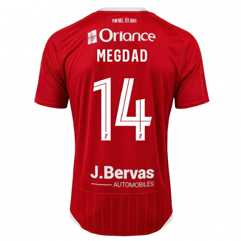 Danxen Heren Noa Megdad #14 Wit Rood Thuisshirt Thuistenue 2026/27 T-Shirt België