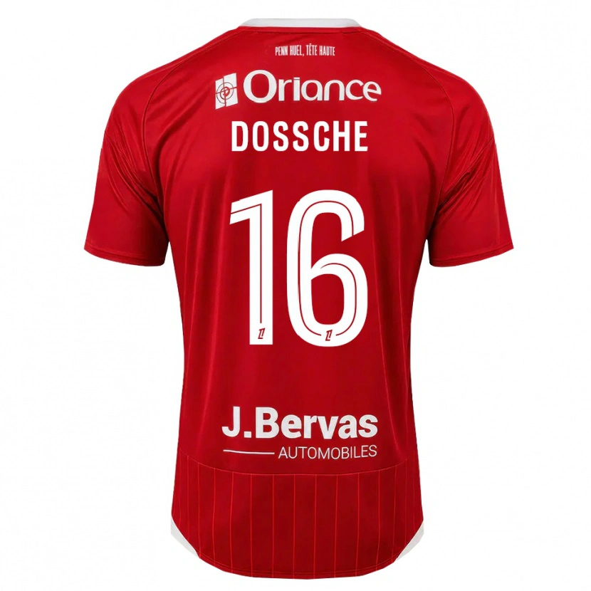 Danxen Heren Marvin Dossche #16 Wit Rood Thuisshirt Thuistenue 2026/27 T-Shirt België