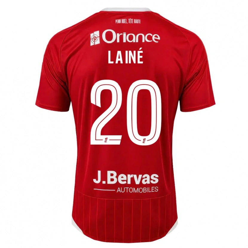 Danxen Heren Mathis Lainé #20 Wit Rood Thuisshirt Thuistenue 2026/27 T-Shirt België