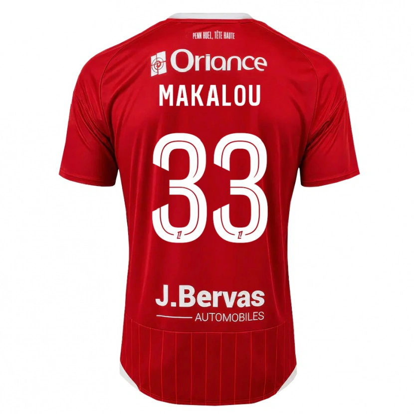 Danxen Heren Hamidou Makalou #33 Wit Rood Thuisshirt Thuistenue 2026/27 T-Shirt België