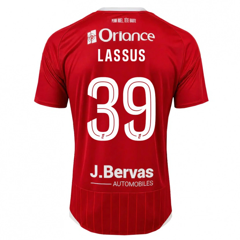 Danxen Heren Axel Lassus #39 Wit Rood Thuisshirt Thuistenue 2026/27 T-Shirt België