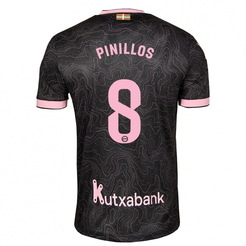 Danxen Heren Lander Pinillos #8 Zwart Roze Uitshirt Uittenue 2026/27 T-Shirt België