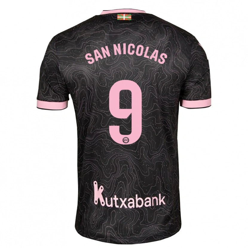 Danxen Heren Olga San Nicolás #9 Zwart Roze Uitshirt Uittenue 2026/27 T-Shirt België