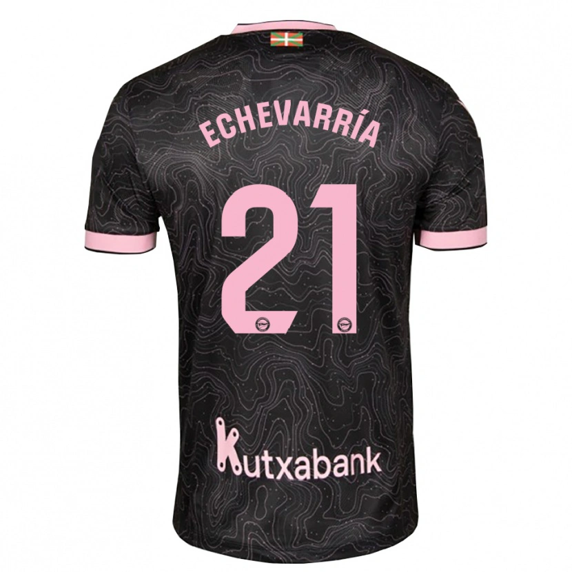 Danxen Heren Martin Echevarría #21 Zwart Roze Uitshirt Uittenue 2026/27 T-Shirt België