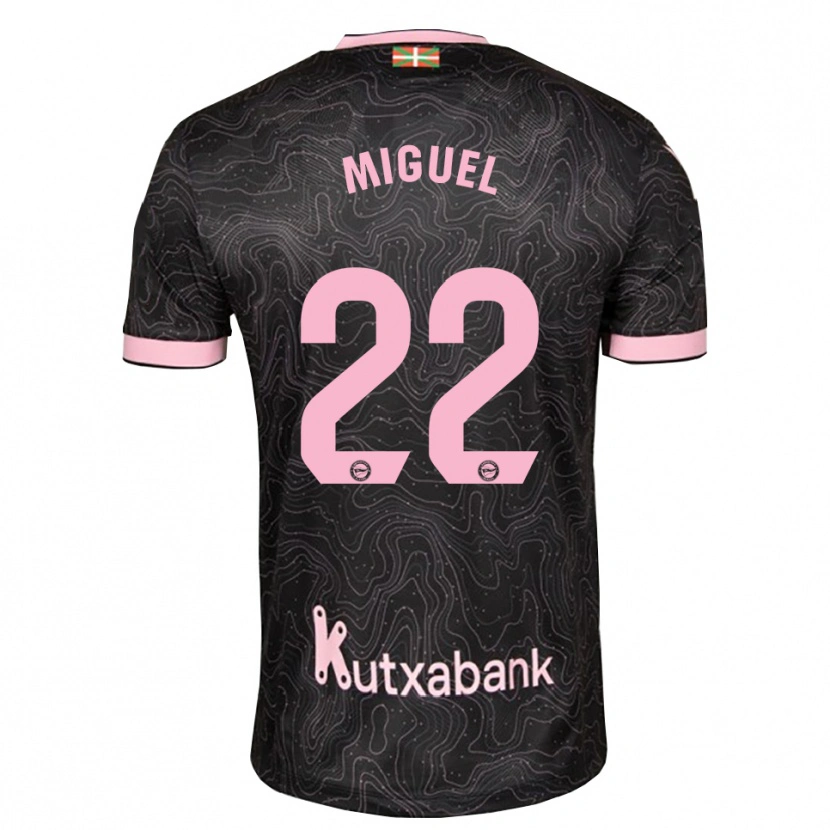 Danxen Heren Miguel Rodríguez #22 Zwart Roze Uitshirt Uittenue 2026/27 T-Shirt België