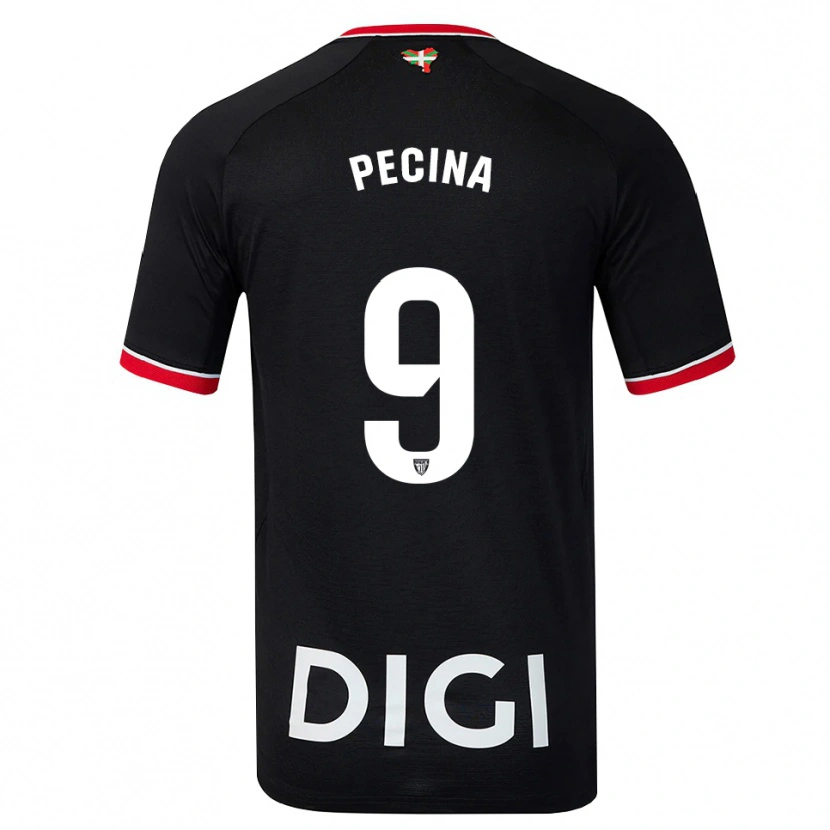Danxen Heren Ander Peciña #9 Zwart Wit Rood Uitshirt Uittenue 2026/27 T-Shirt België